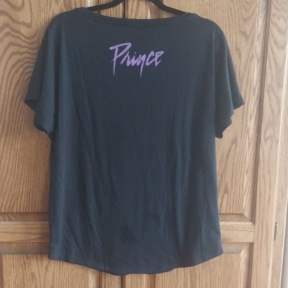 Prince Symbol Unisex Short Sleeve T-shirt Large Black Purple Round Neck Y2K - Picture 5 of 7